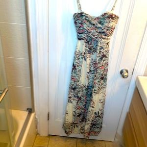 Ted Baker floor length chiffon butterfly dress size 0
